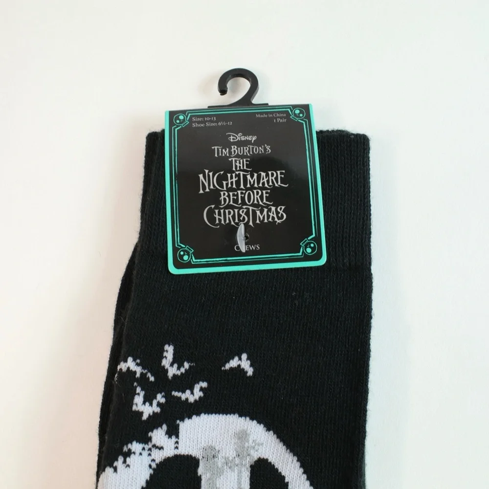The Nightmare Before Christmas Black Socks Size 10-13 (1 Pair) - NEW